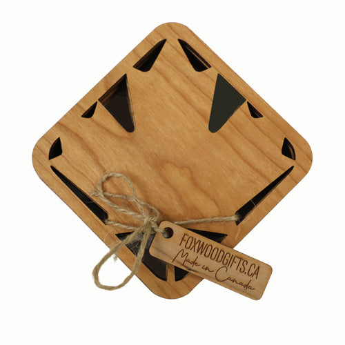 Ensemble de sous-verres artisanaux : feuille d'érable