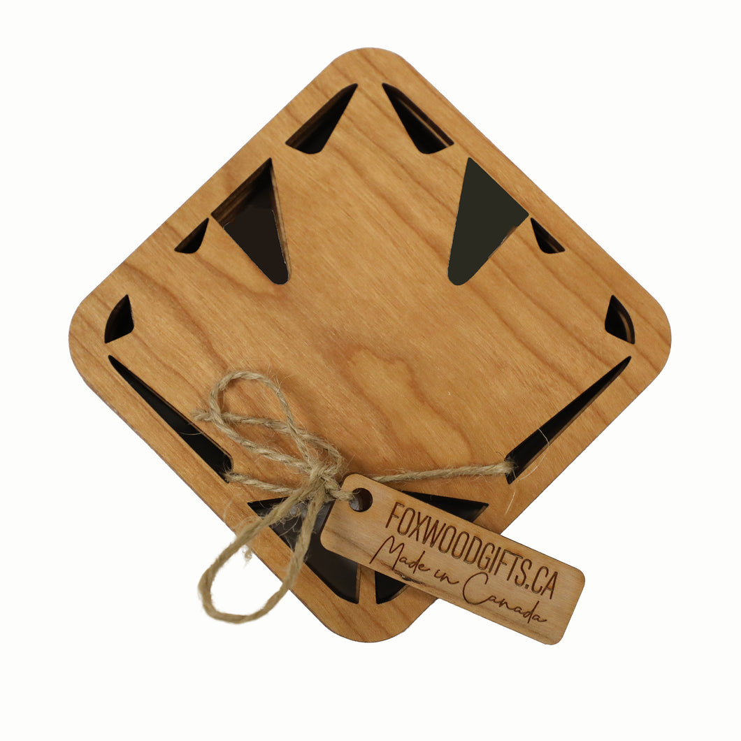 Ensemble de sous-verres artisanaux : feuille d'érable