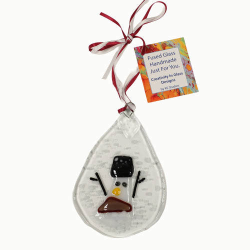 Ornement capteur de soleil : bonhomme de neige