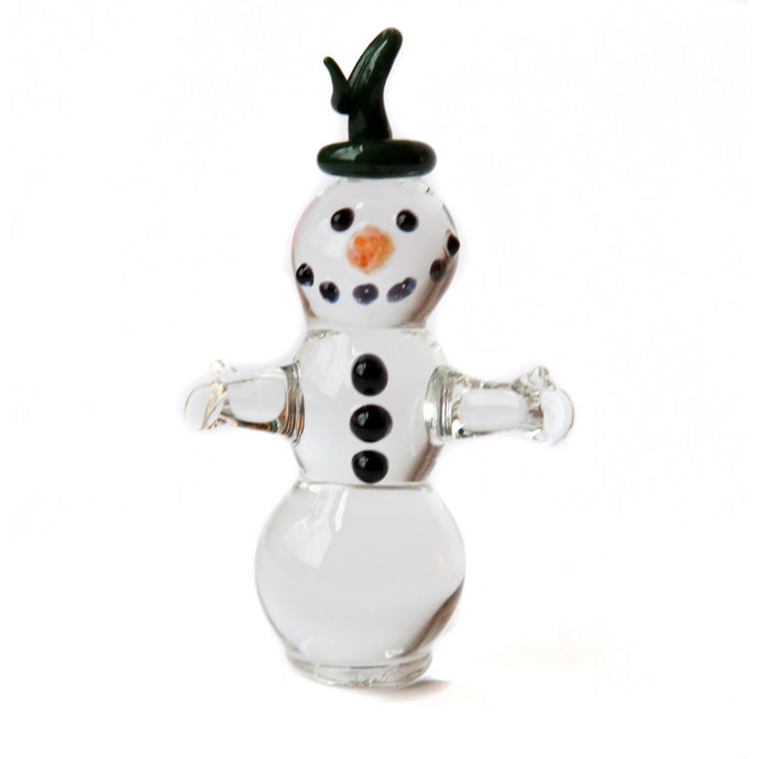 glass snowman ornament