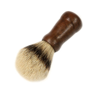 Shaving brush made from black walnut with badger hair knot