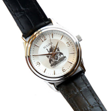 Charger l&#39;image dans la galerie, Silver faced women&#39;s watch with imprint of Legislative Assembly coat of arms